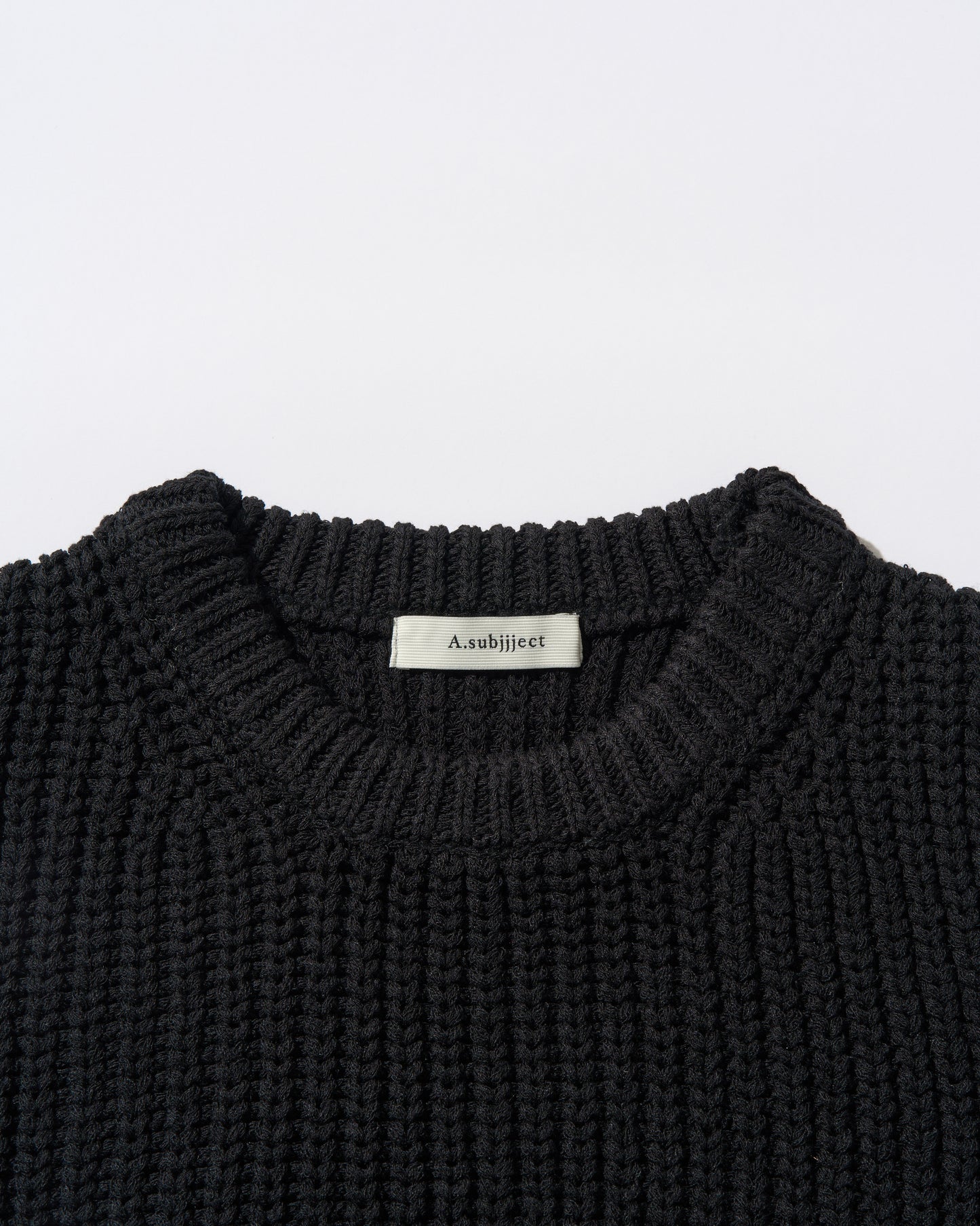 Raw Linen Knit Top Tank black