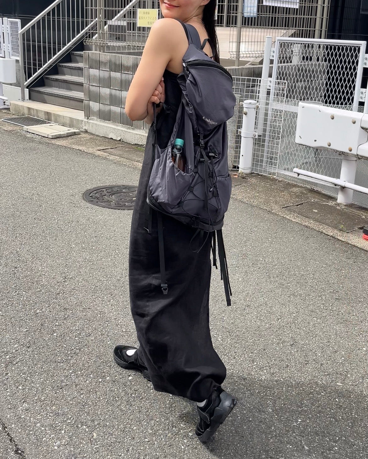 linen loop onepiece black