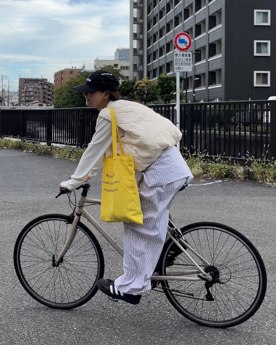 yellow big tote bag - A.subjjject