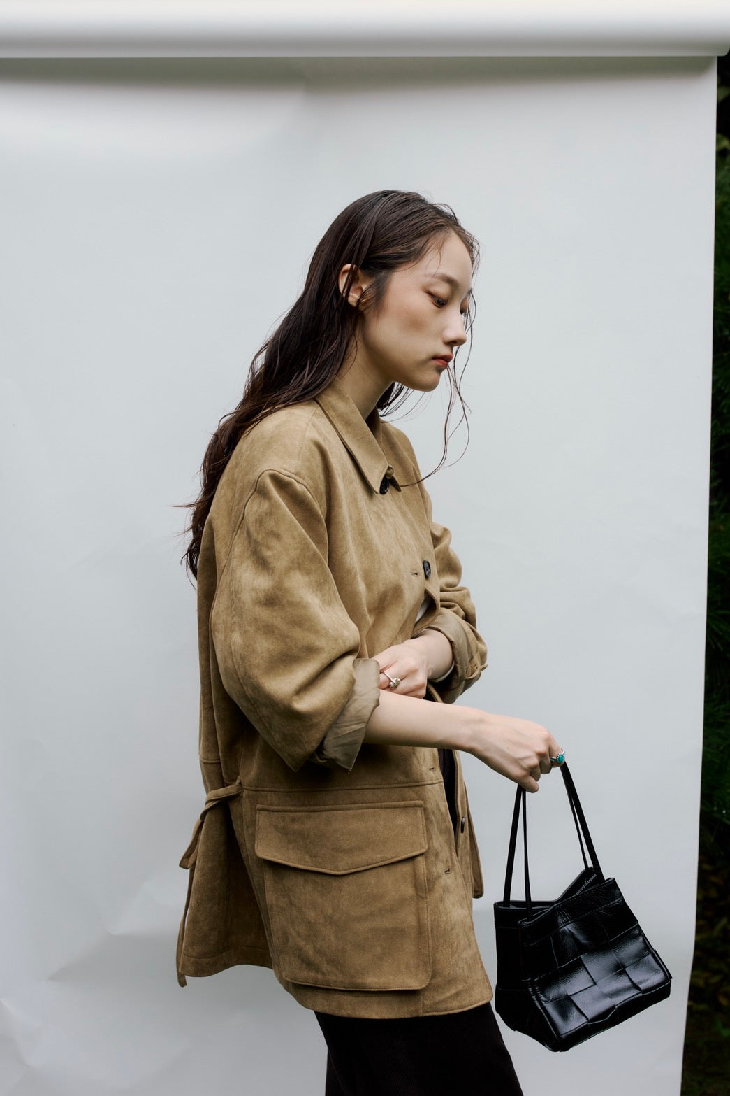 grid leather bag 10月中旬~下旬入荷