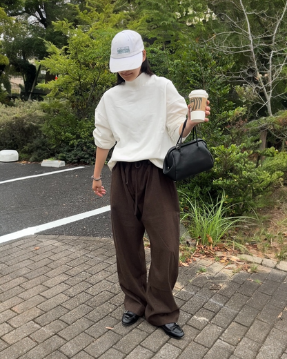 [11/13new]Relax Tuck Easy Pants  brown