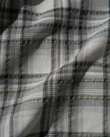 Sheer Check Airy Shirt gray