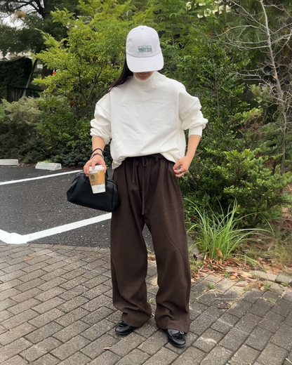 [11/13new]Relax Tuck Easy Pants  brown