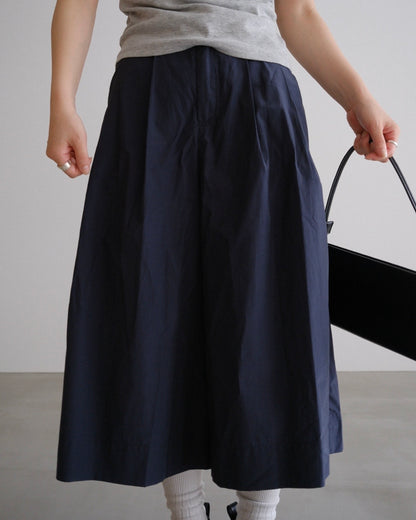 [7/16new]glossy wide pants navy