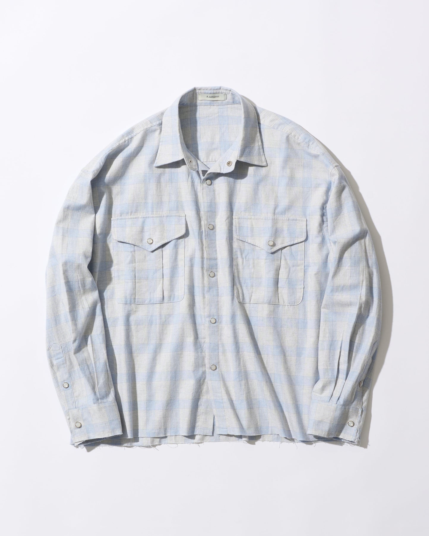 Cotton Check Drop-Shoulder Shirt