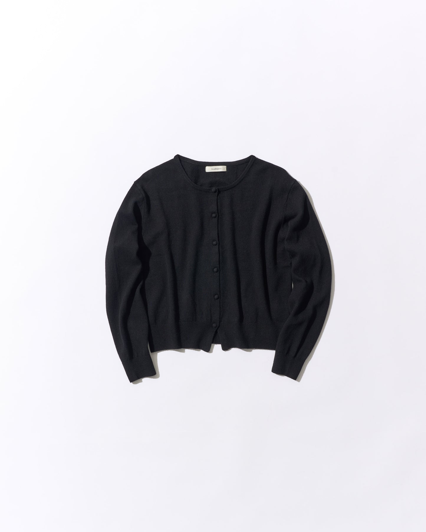 Linen Soft Compact Cardigan BLACK