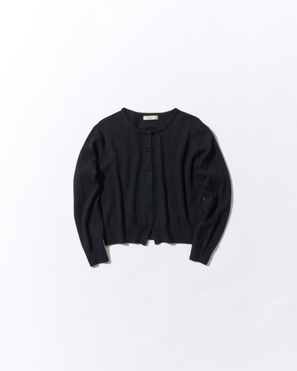 Linen Soft Compact Cardigan BLACK