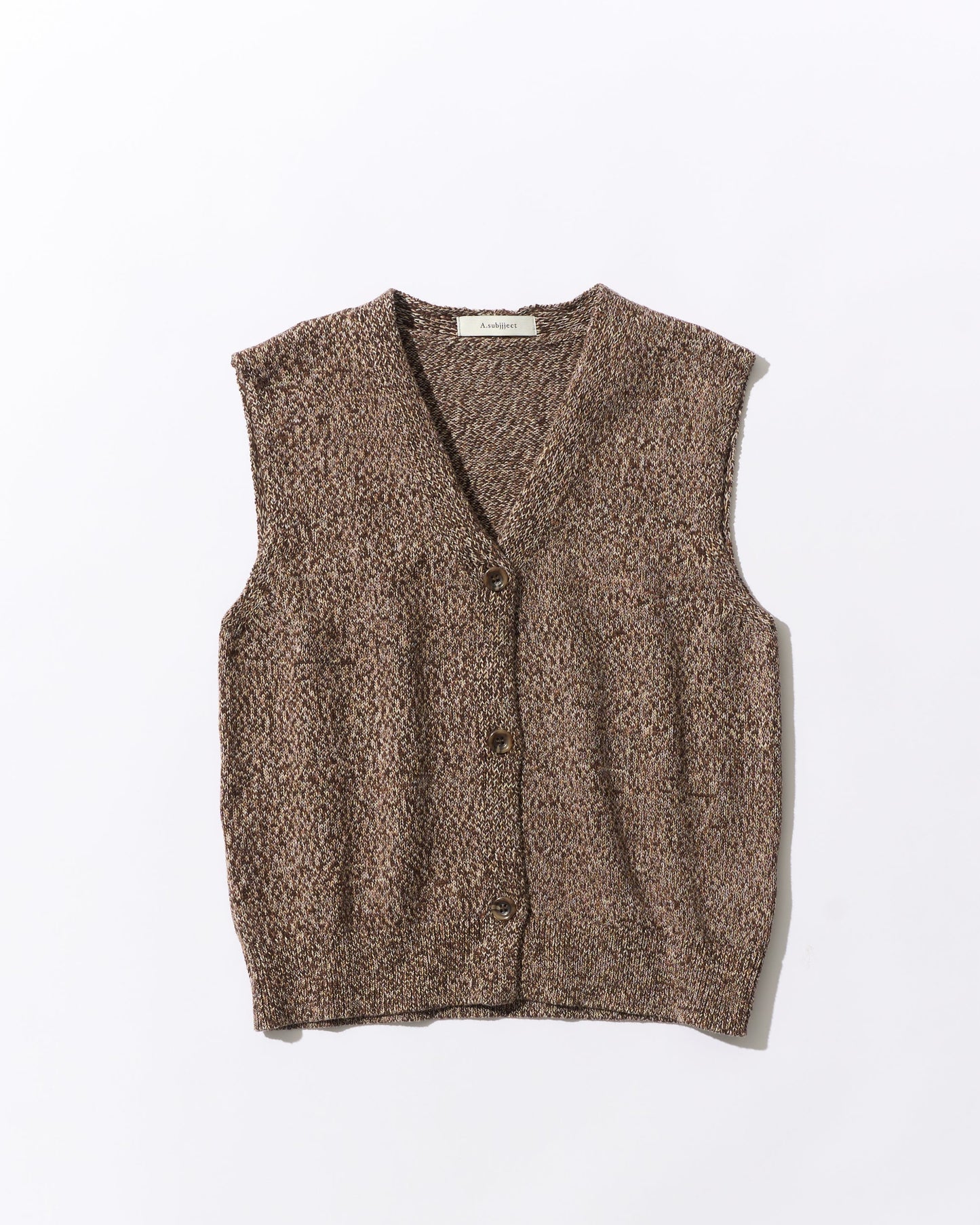 ［3/19new］Cotton Easy Layer Vest brown