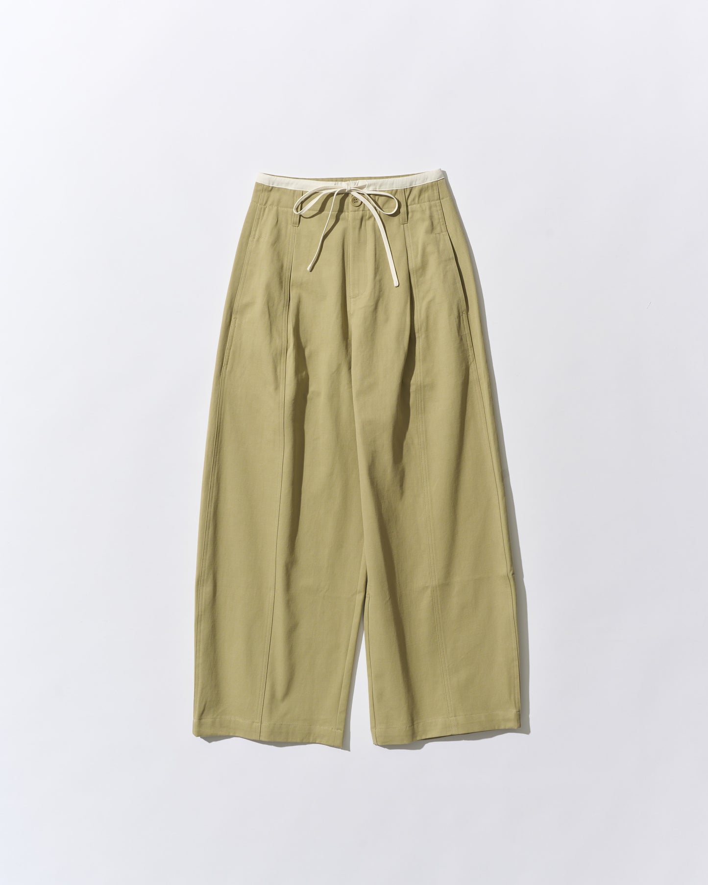 Cotton Tencel Wide Slacks beige