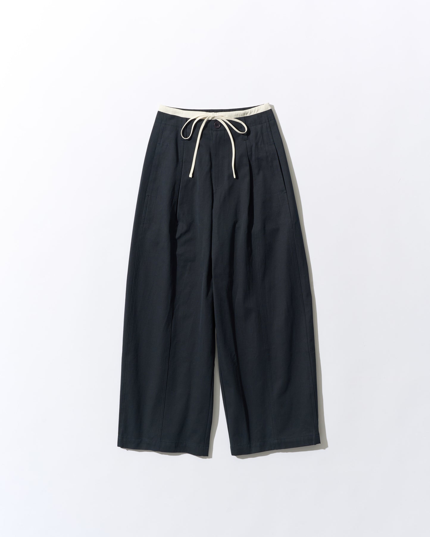 ［3/19new］Cotton Tencel Wide Slacks navy