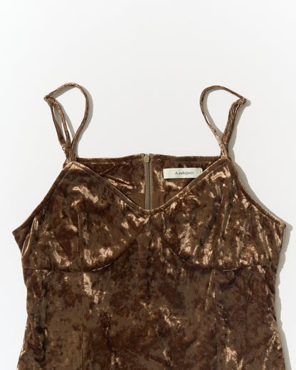Velour Flare Cami Dress
