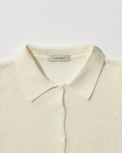 Loose Frame Cardigan white