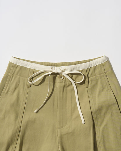 Cotton Tencel Wide Slacks beige