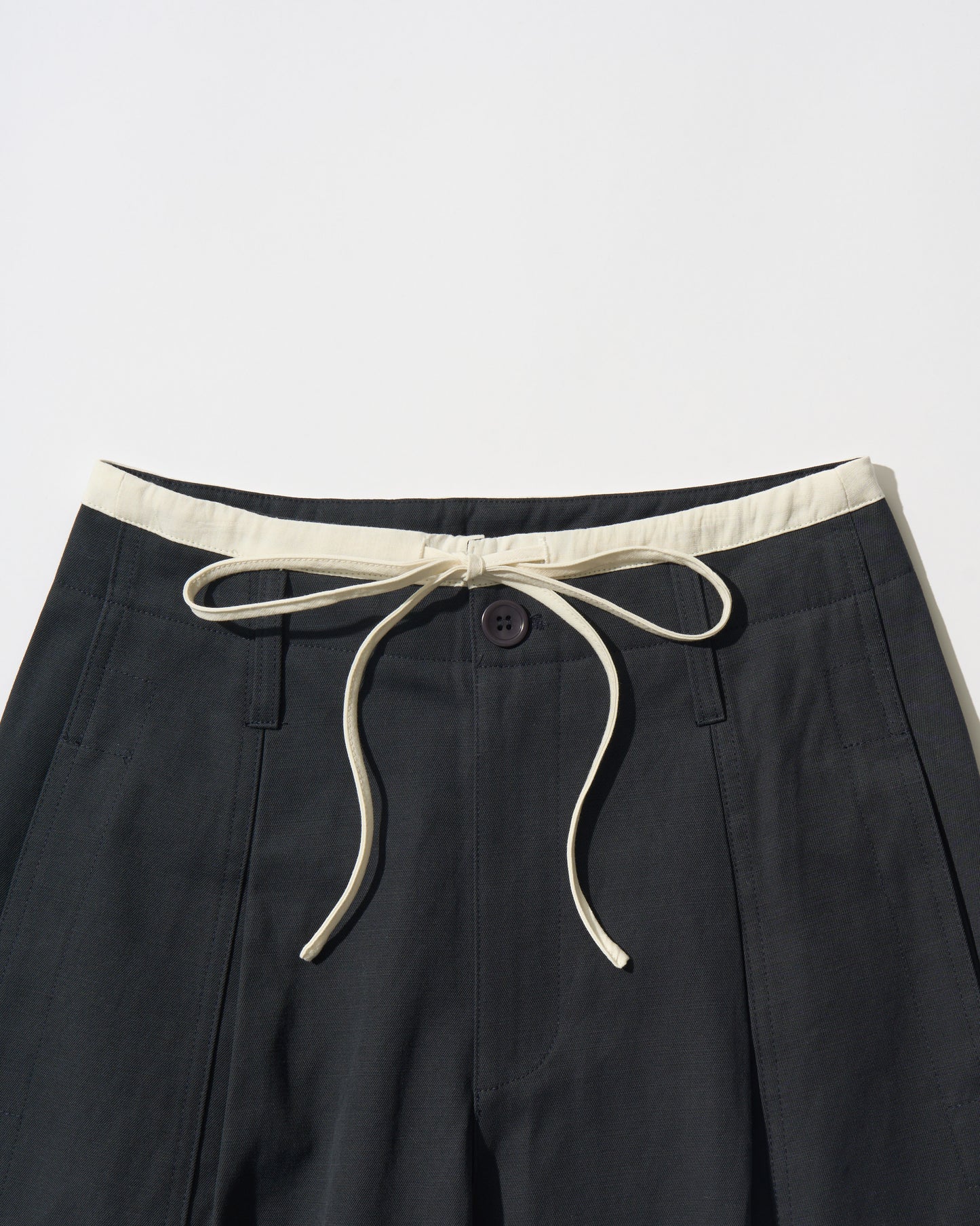 ［3/19new］Cotton Tencel Wide Slacks navy