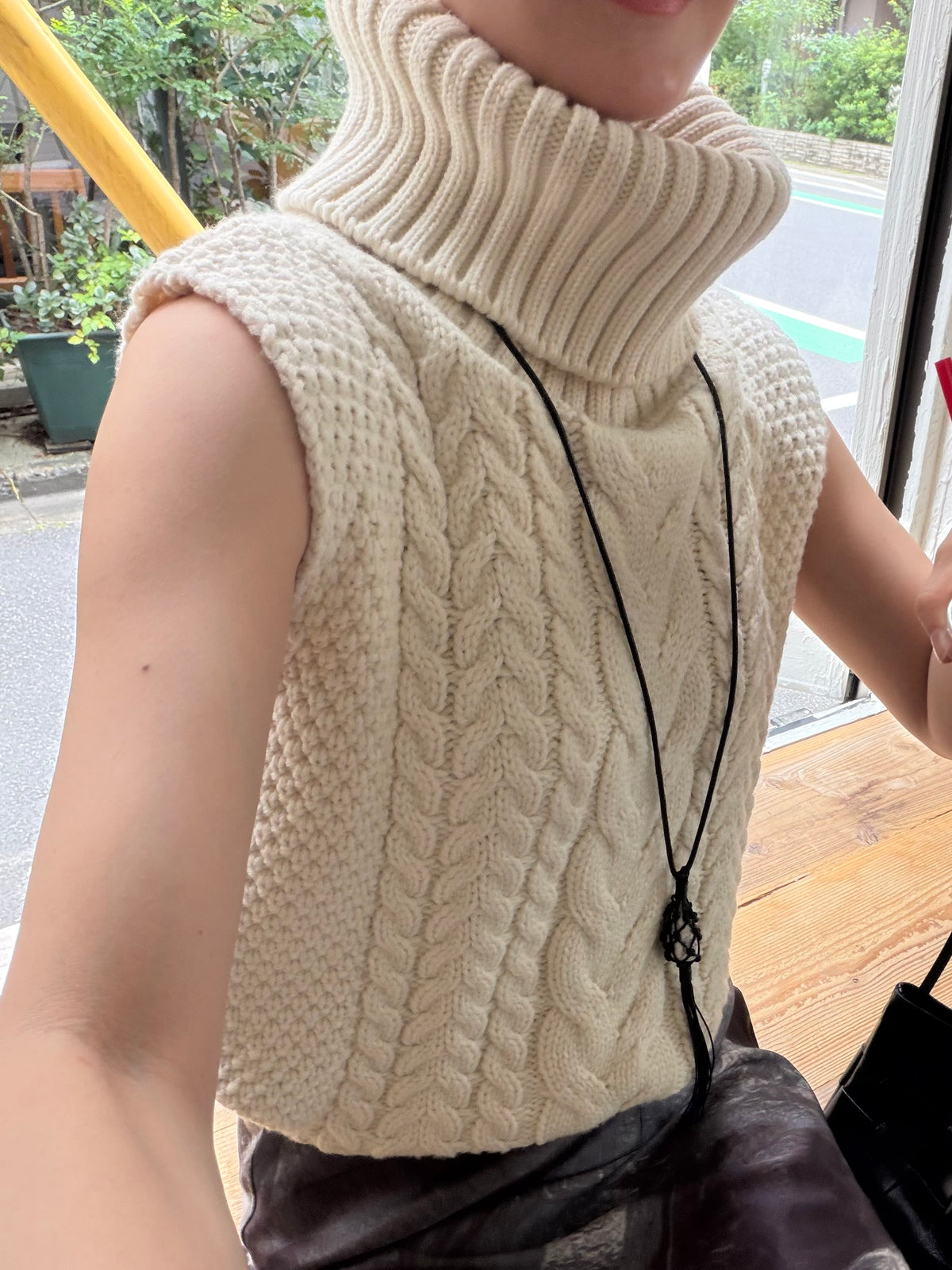 [9/24new] wide rib knit vest 10月中旬〜下旬入荷分