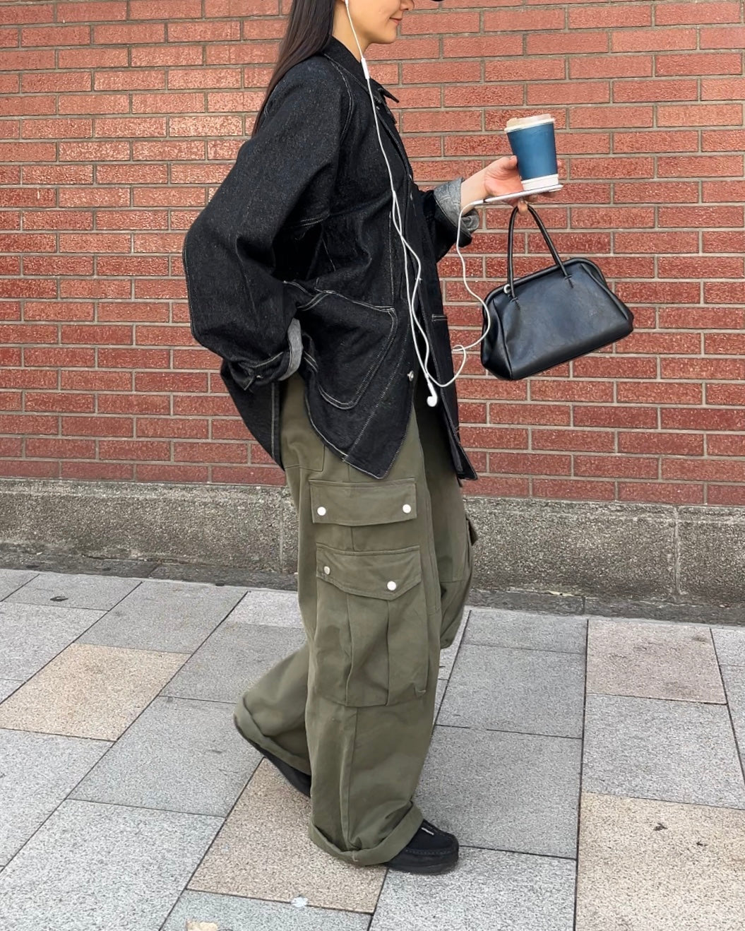 [9/14restock][予約]minimal Leather 2way Bag black 9月下旬～10月初旬入荷