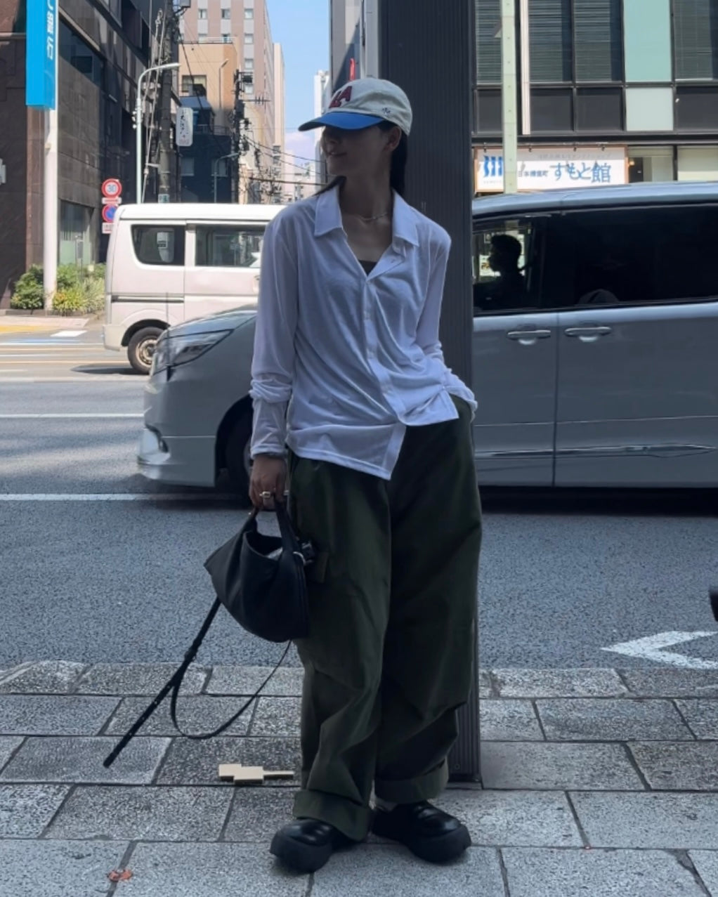[9/4new]Airy Light Shirt white