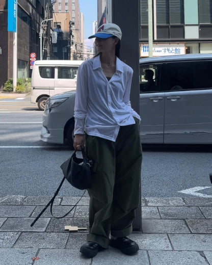 [9/4new]Airy Light Shirt white