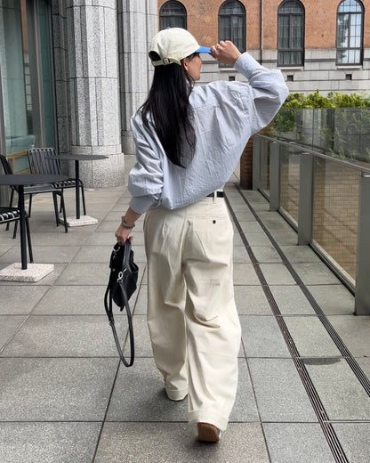 [9/18new][予約]Cotton Wide-Leg Pants 10月初旬～中旬入荷