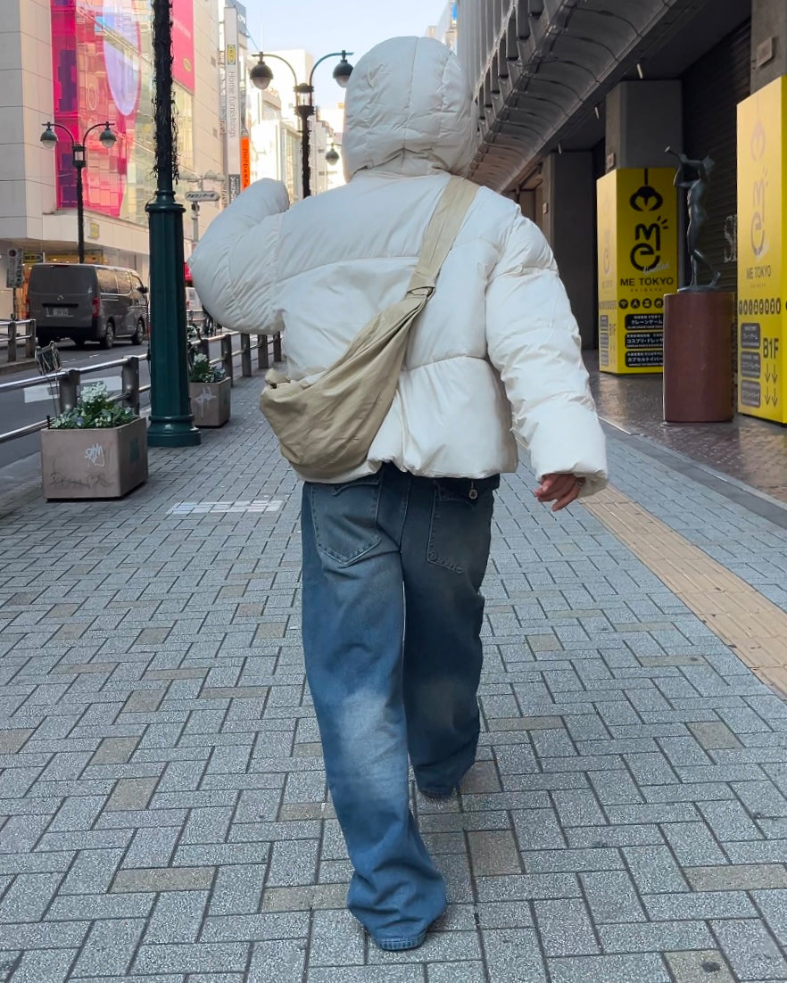 wrinkl shoulder bag ivory