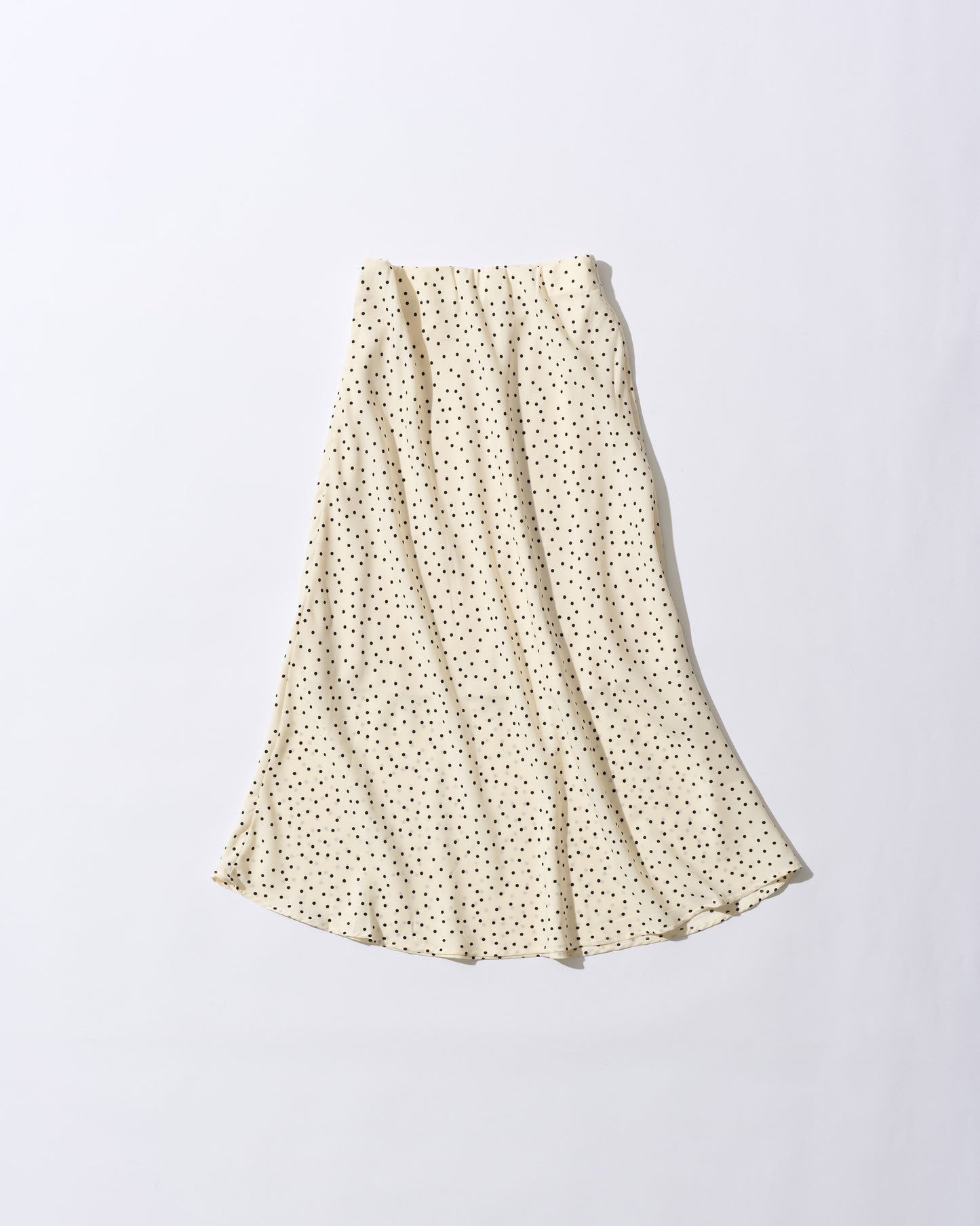 [6/18new]Fluid Dot Skirt white