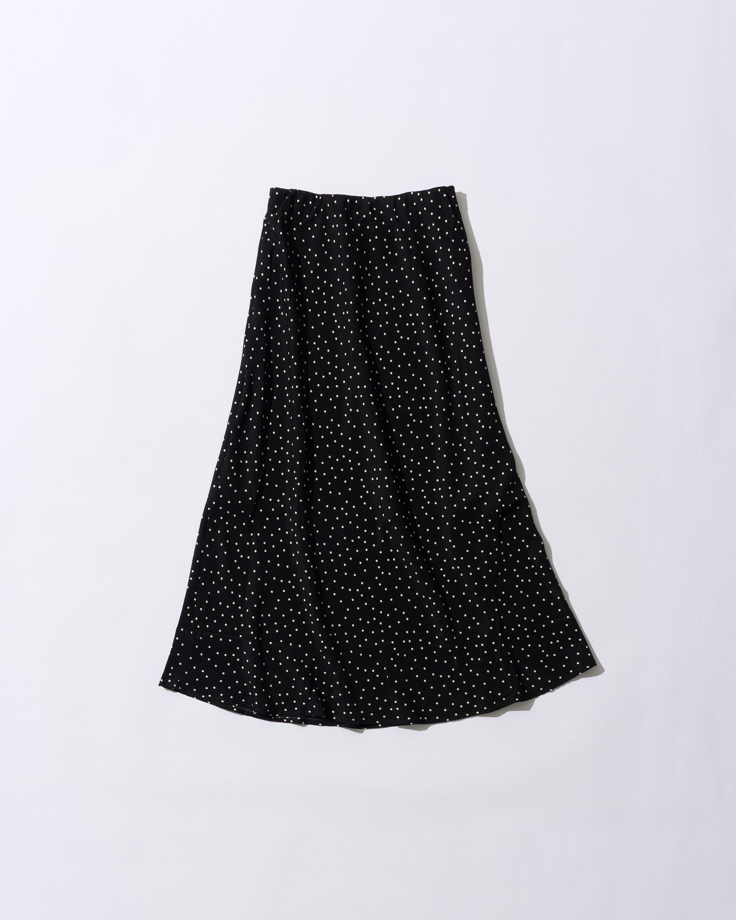 [6/18new]Fluid Dot Skirt black