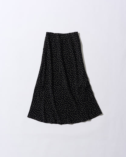 [6/18new]Fluid Dot Skirt black