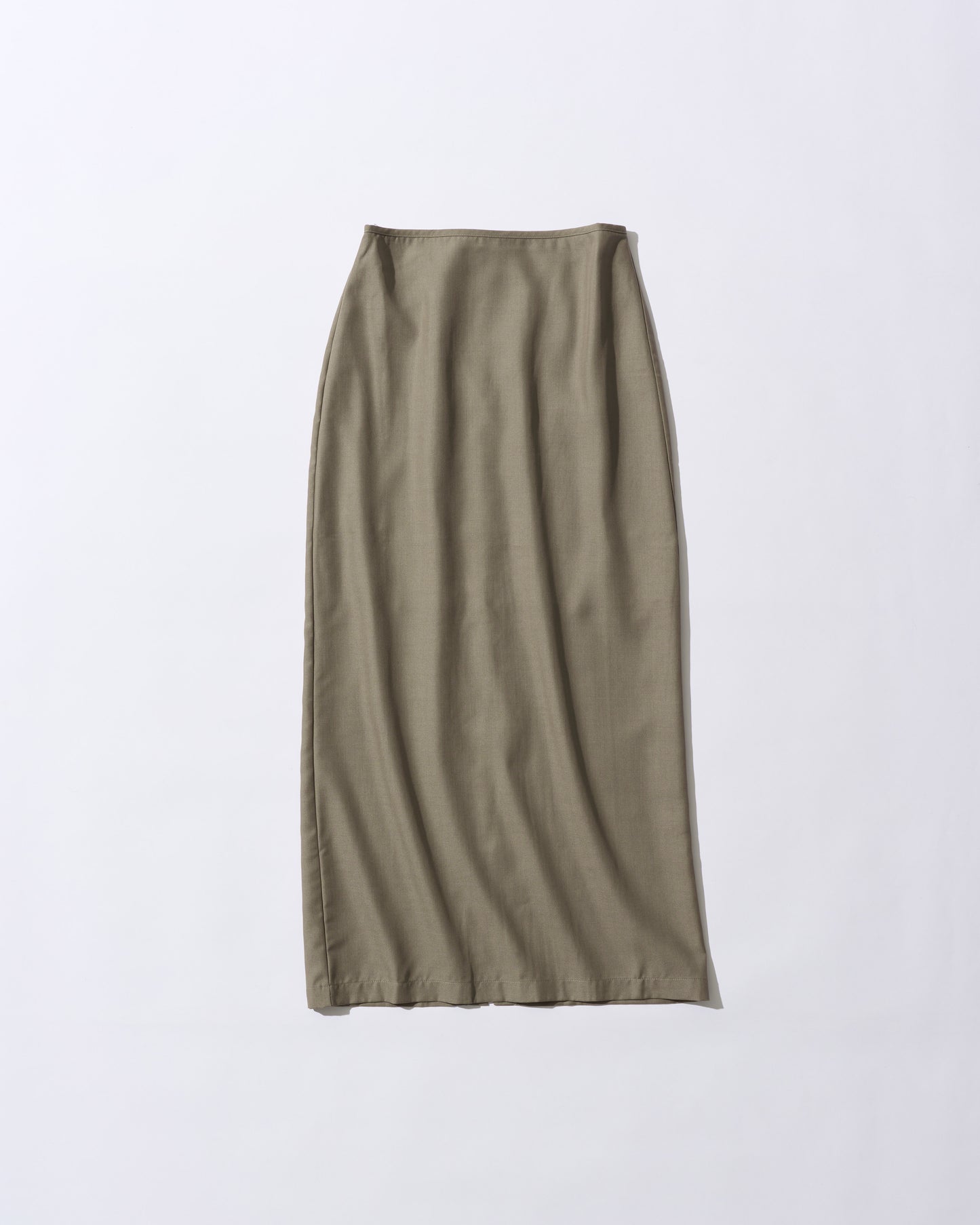 [6/4new]Smooth Straight Long Skirt  beige