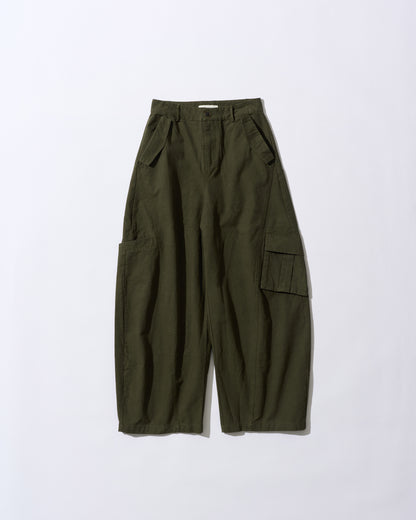 [6/11new]Cotton wide cago pants