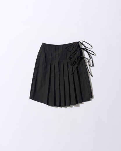 [6/11new]Cotton Pleated Wrap Skirt