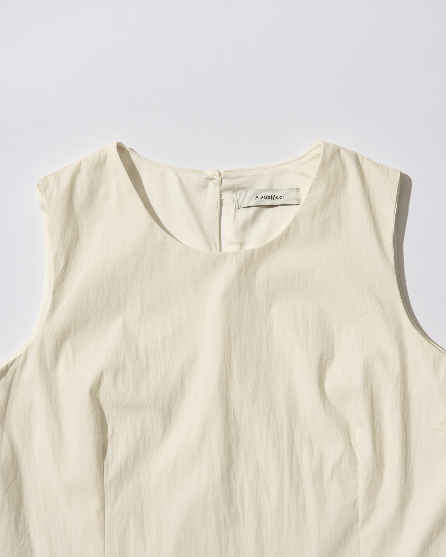 [5/17new]Cotton Nylon Tank Dress white 5月下旬入荷