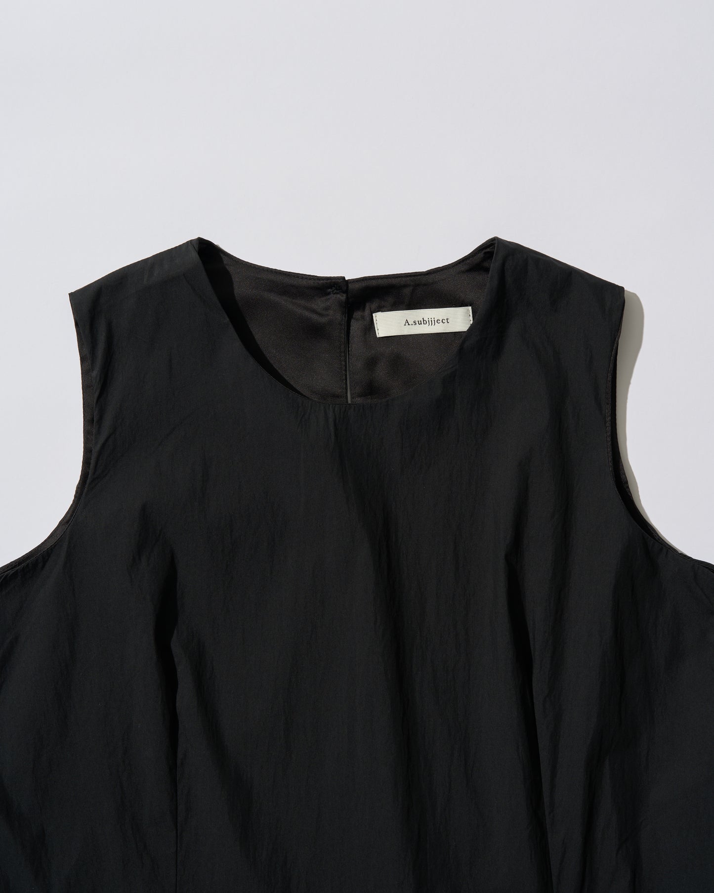 [4/30new]Cotton Nylon Tank Dress black