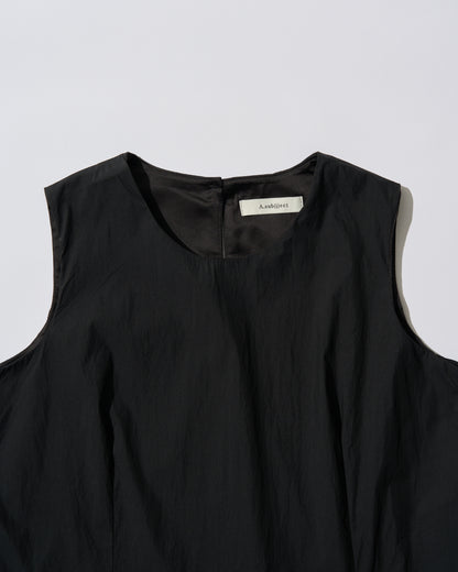 [4/30new]Cotton Nylon Tank Dress black