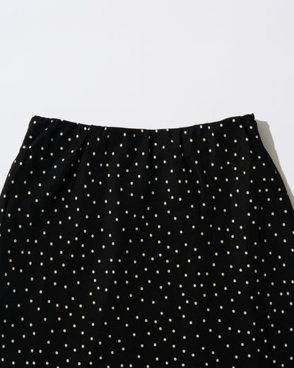 [6/18new]Fluid Dot Skirt black