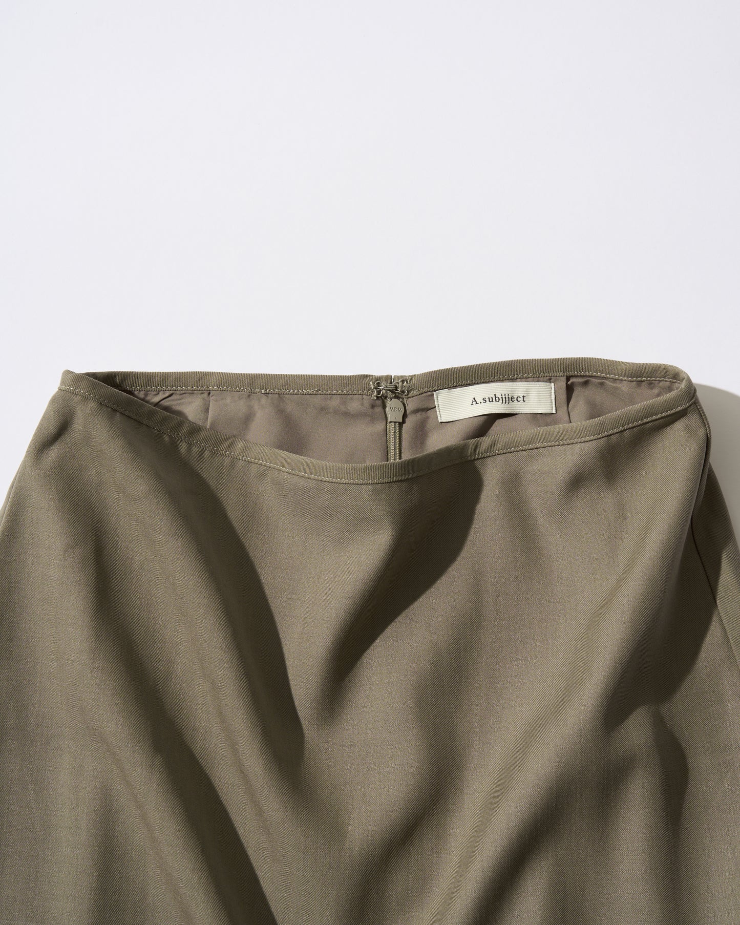 [6/4new]Smooth Straight Long Skirt  beige