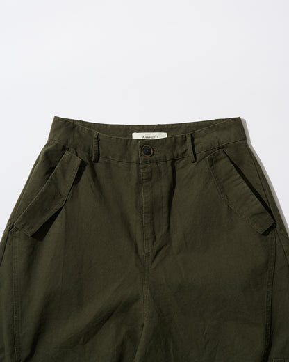 [6/11new]Cotton wide cago pants