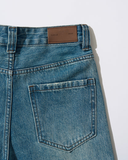 [4/23new]Cotton Blend Straight Denim