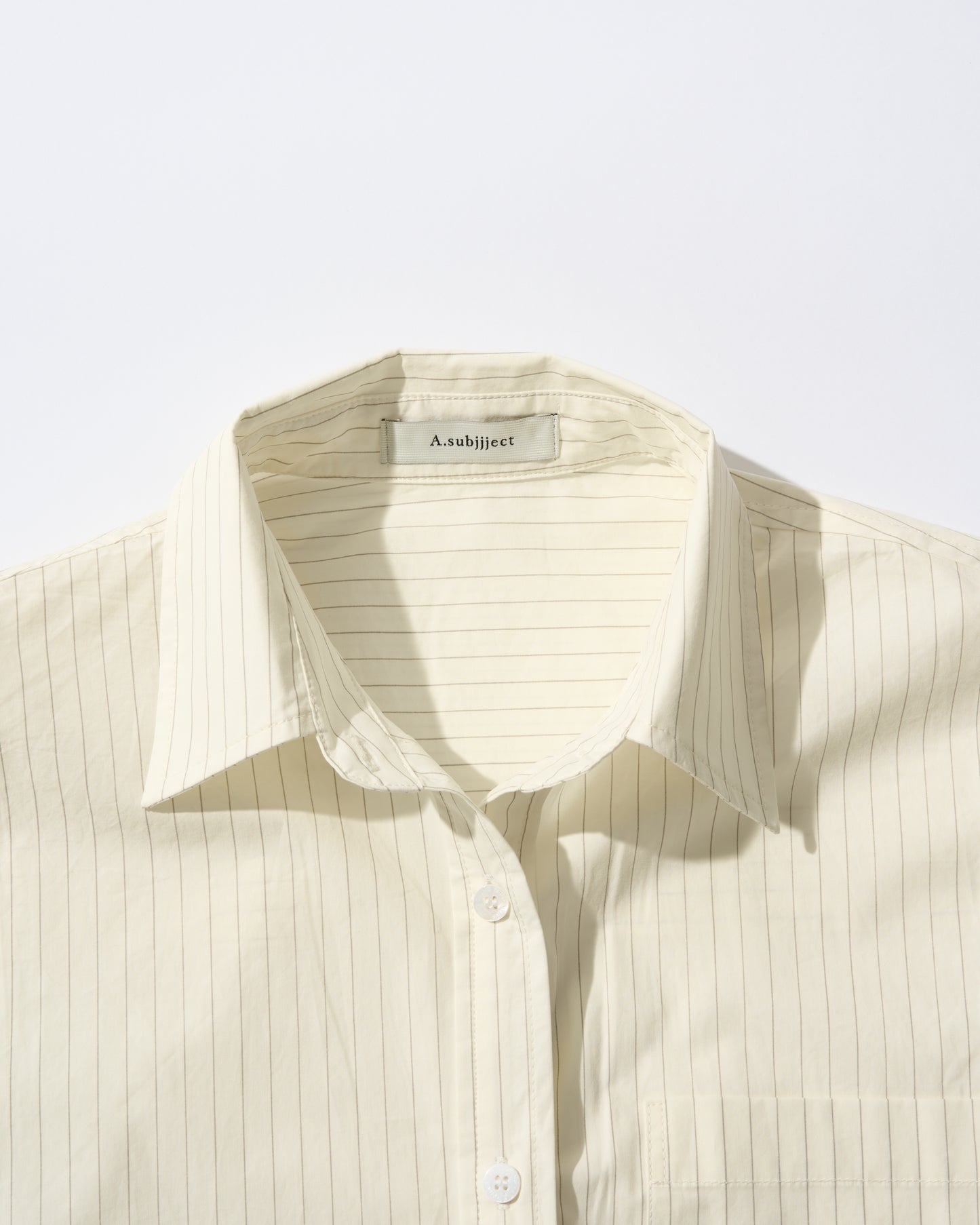 [4/9 new]Cotton Stripe Loose Shirt yellow