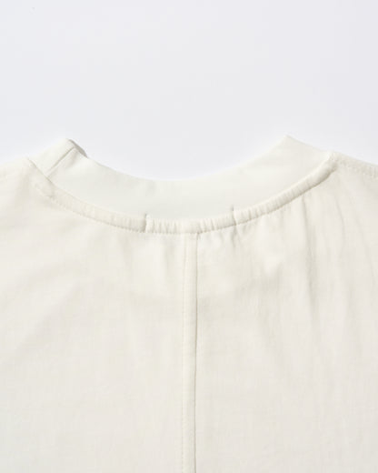 [5/21new]Cutoff Linen Tee  white  6月上旬〜下旬入荷