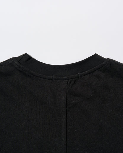 [5/21new]Cutoff Linen Tee  black  6月上旬〜下旬入荷