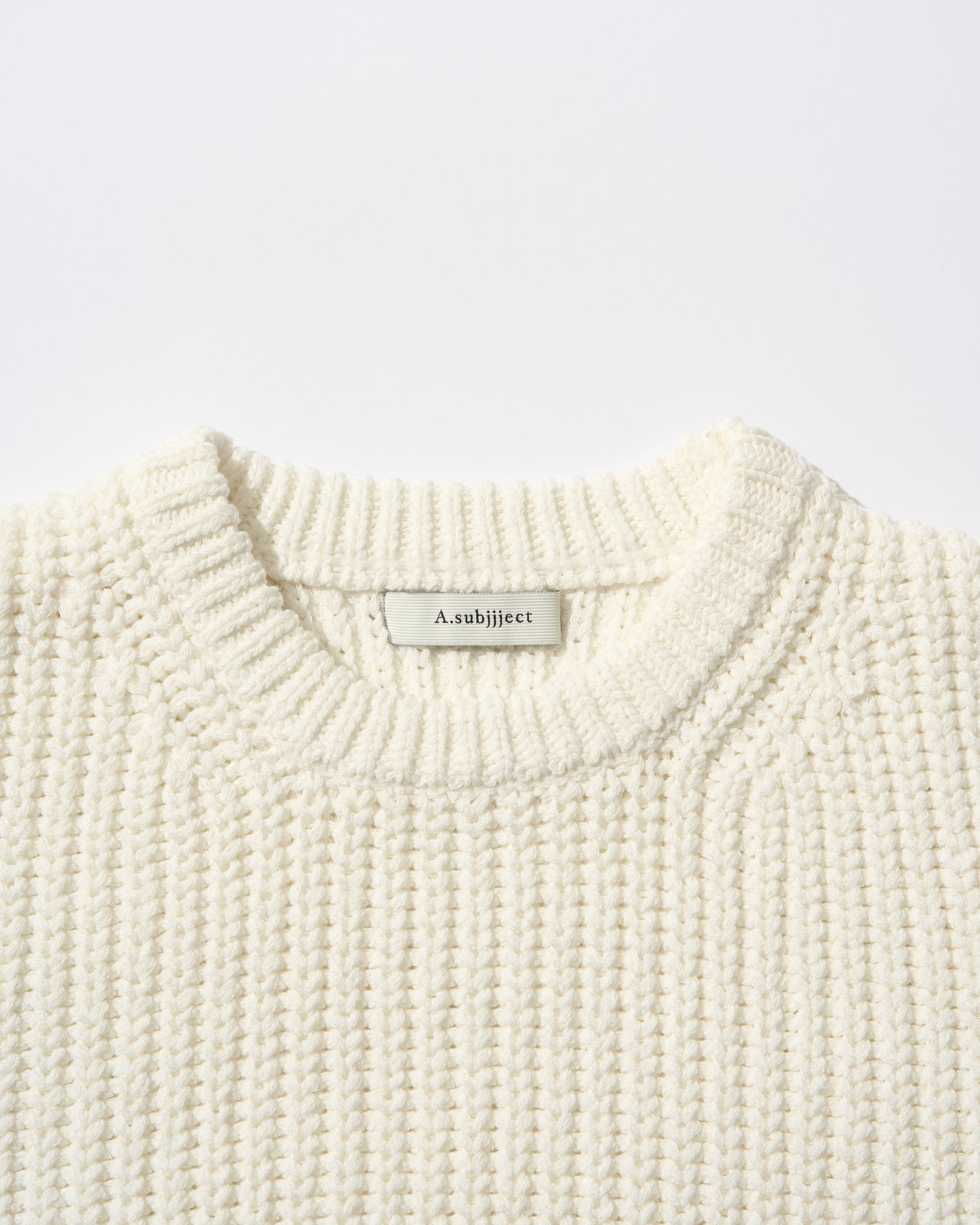 [5/7new]Raw Linen Knit Top Tank white 5月下旬入荷分