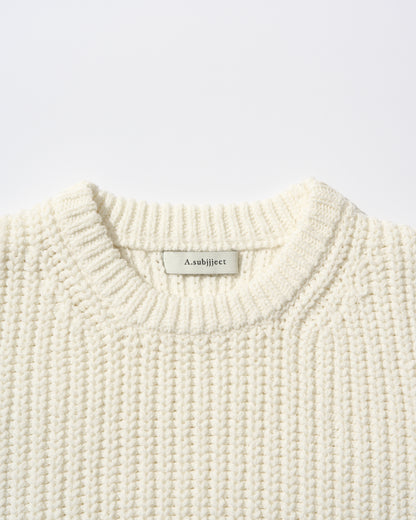 [5/7new]Raw Linen Knit Top Tank white 5月下旬入荷分