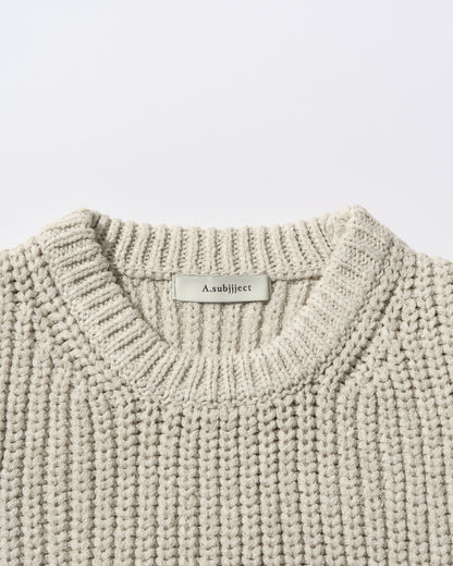 [5/7new]Raw Linen Knit Top Tank greige 5月下旬入荷分