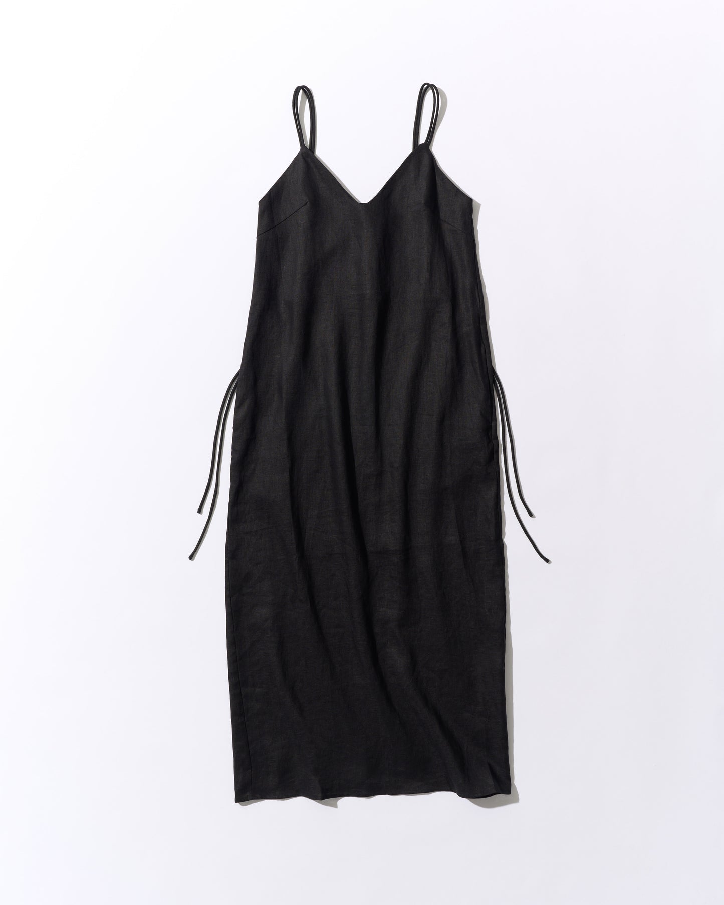 [7/2new]linen loop onepiece black