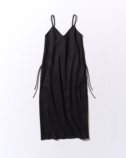[7/2new]linen loop onepiece black