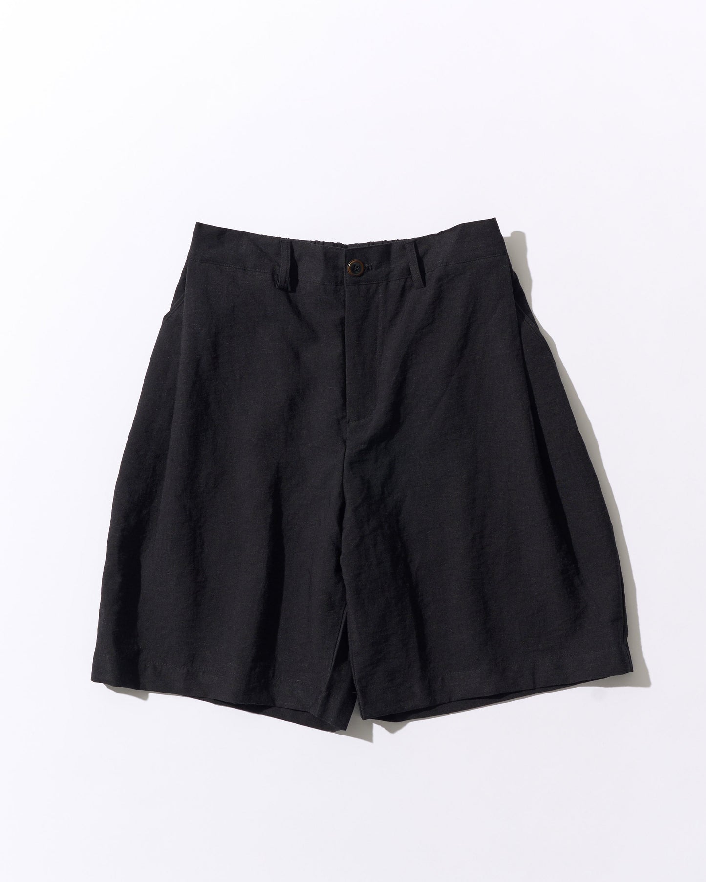 [9/10new]Linen Half Easy Shorts black
