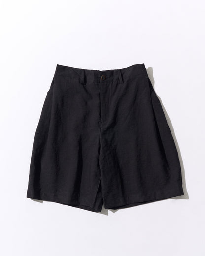 [9/10new]Linen Half Easy Shorts black