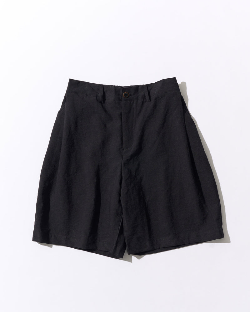[9/10new]Linen Half Easy Shorts black