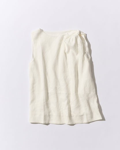 [8/13new]Shoulder Tie Linen Top