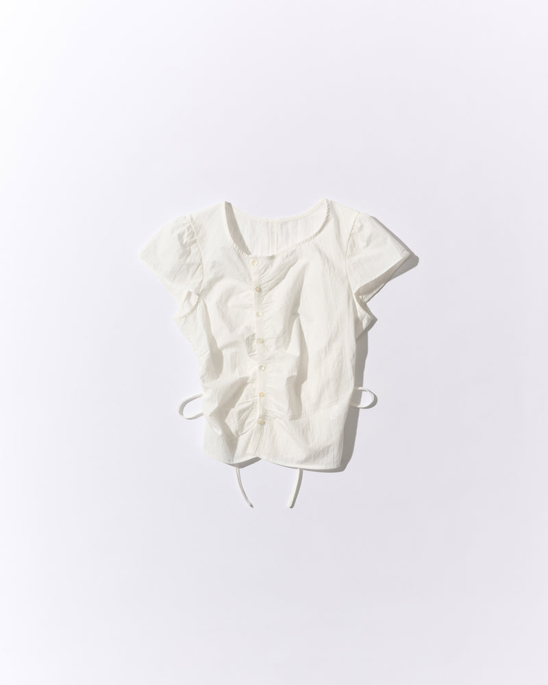 [9/17new]Gather Front Blouse white